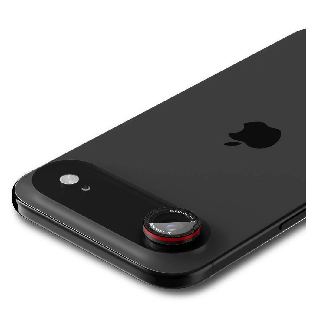 SPIGEN Optik Pro L-SERIES Glas.TR „EZ FIT” kameravédő 2 db iPhone Air készülékhez fekete/piros