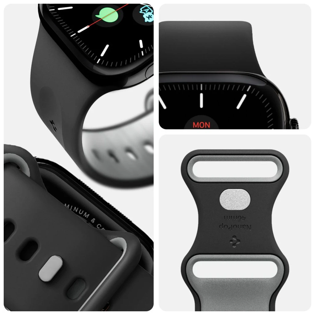 SPIGEN NANO POP Apple Watch készülékhez 8/9/10/11/SE/ULTRA (44/45/46/49 MM) fekete szezámmag