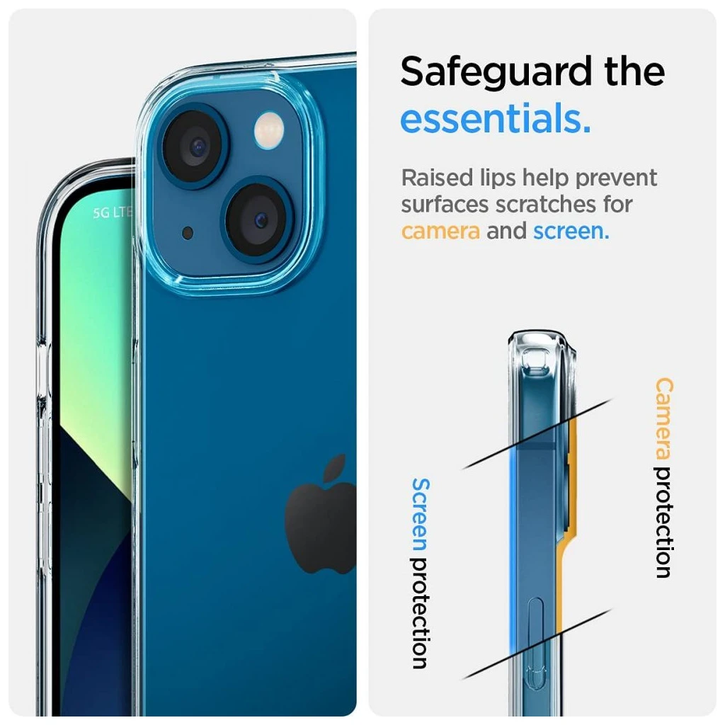 SPIGEN Liquid Crystal iPhone 13 készülékhez tok Crystal Clear