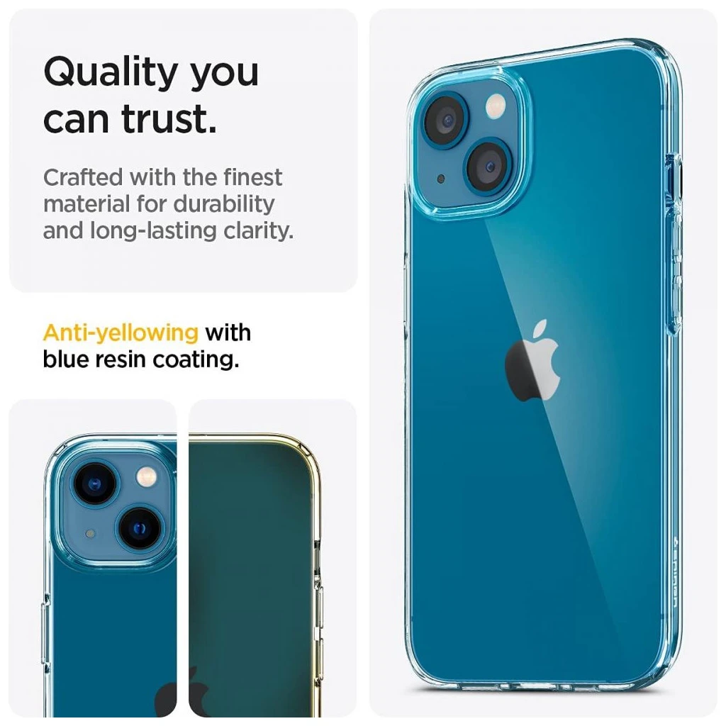 SPIGEN Liquid Crystal iPhone 13 készülékhez tok Crystal Clear