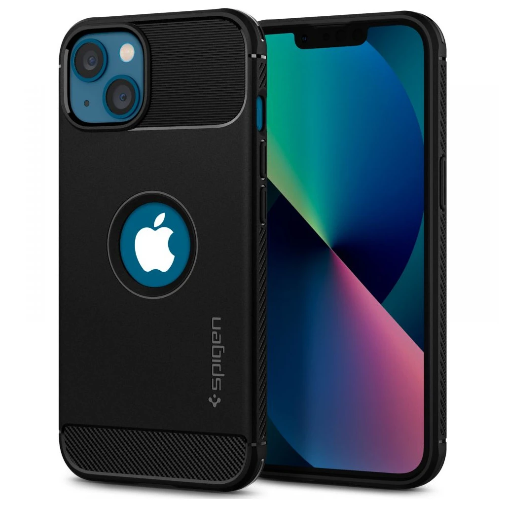 SPIGEN RUGGED ARMOR iPhone 13 készülékhez tok matt fekete