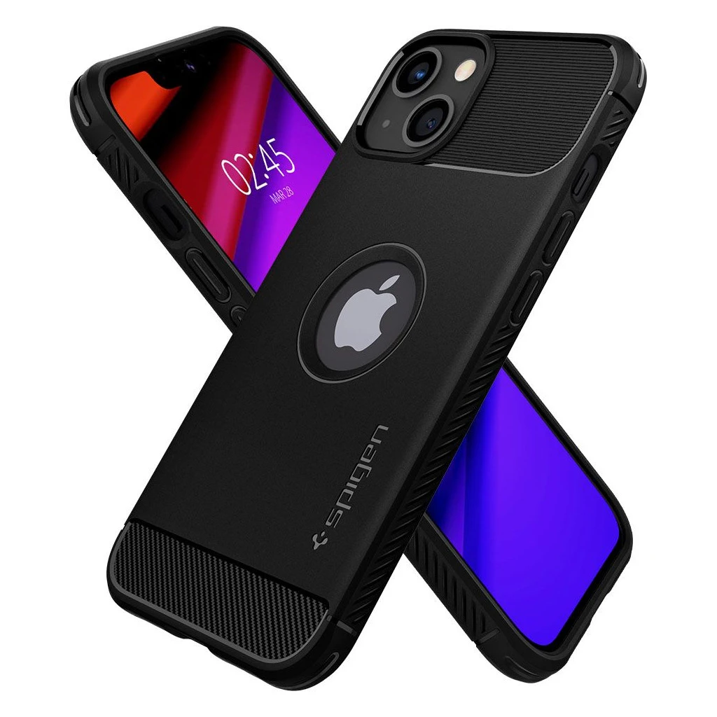 SPIGEN RUGGED ARMOR iPhone 13 készülékhez tok matt fekete