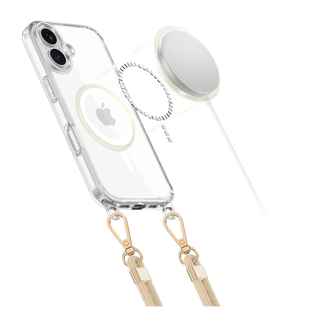 TECH-PROTECT FLEXAIR CHAIN MAGSAFE iPhone 16 készülékhez tok fekete és taupe