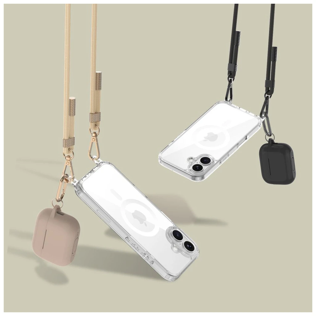 TECH-PROTECT FLEXAIR CHAIN MAGSAFE iPhone 16 készülékhez tok fekete és taupe