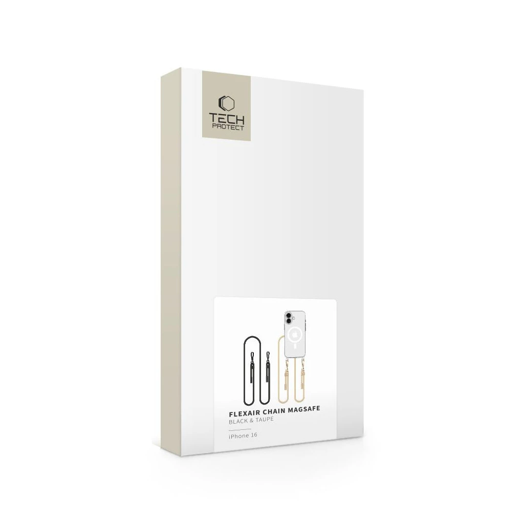 TECH-PROTECT FLEXAIR CHAIN MAGSAFE iPhone 16 készülékhez tok fekete és taupe