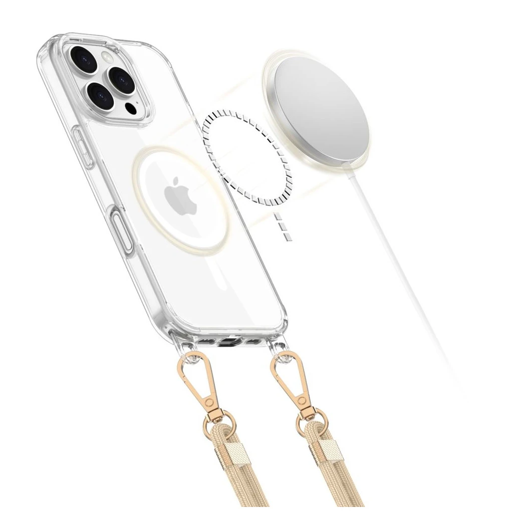 TECH-PROTECT FLEXAIR CHAIN MAGSAFE iPhone 16 Pro Max készülékhez tok fekete & taupe