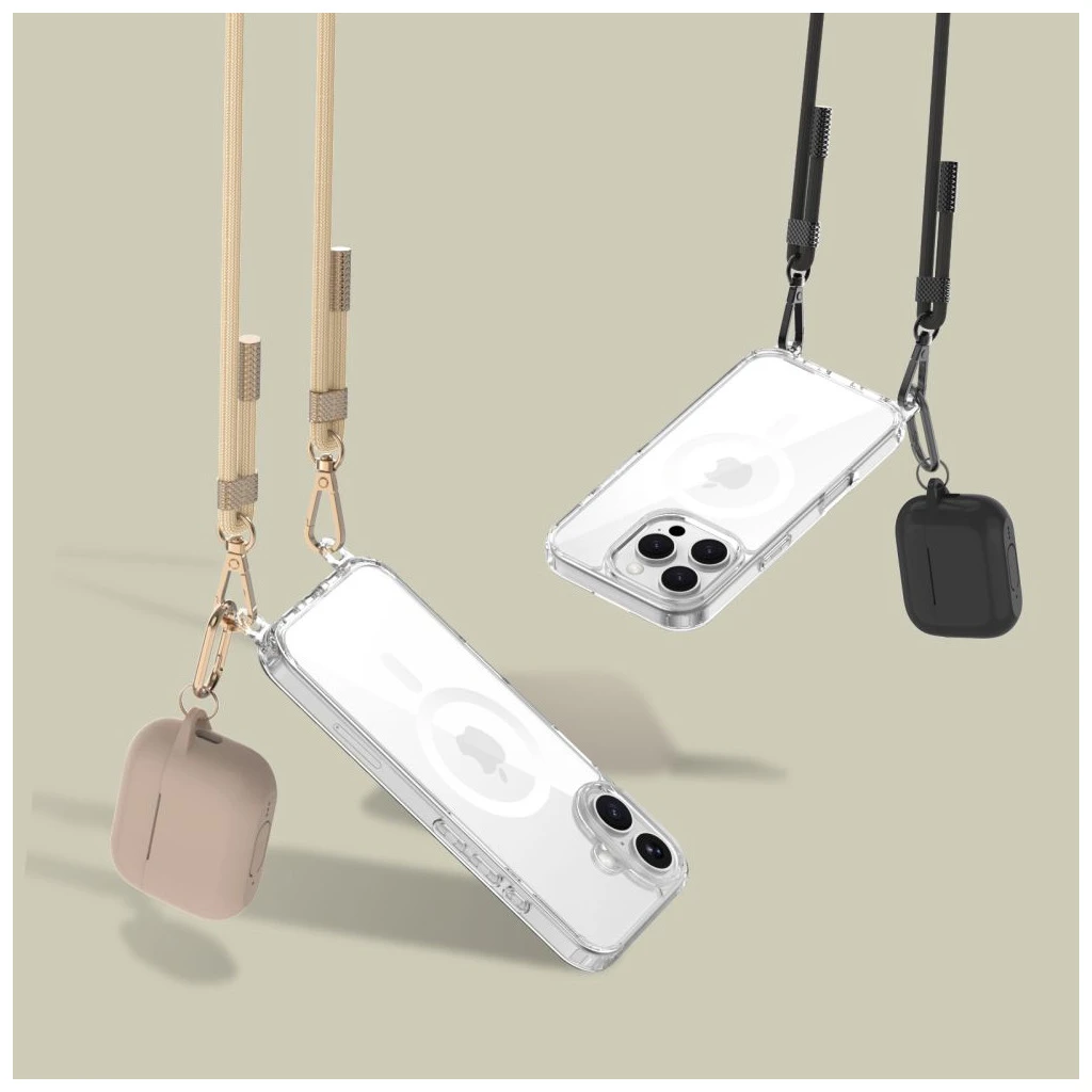 TECH-PROTECT FLEXAIR CHAIN MAGSAFE iPhone 16 Pro Max készülékhez tok fekete & taupe
