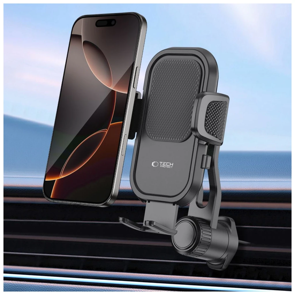 TECH-PROTECT V8 Univerzális Forgatható Autós Szellőző Tartó Fekete