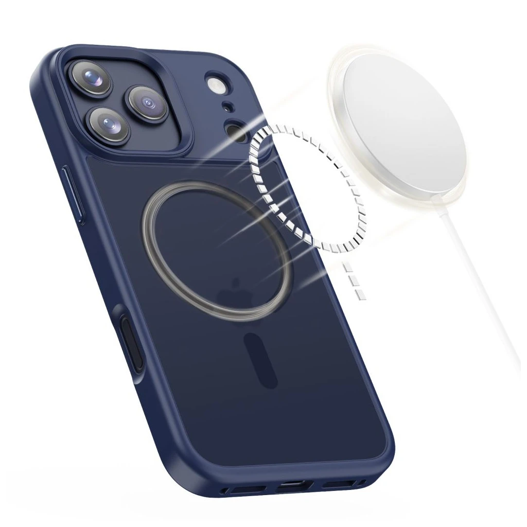 TECH-PROTECT MAGMAT MAGSAFE iPhone 17 Pro Max készülékhez tok, matt mélykék