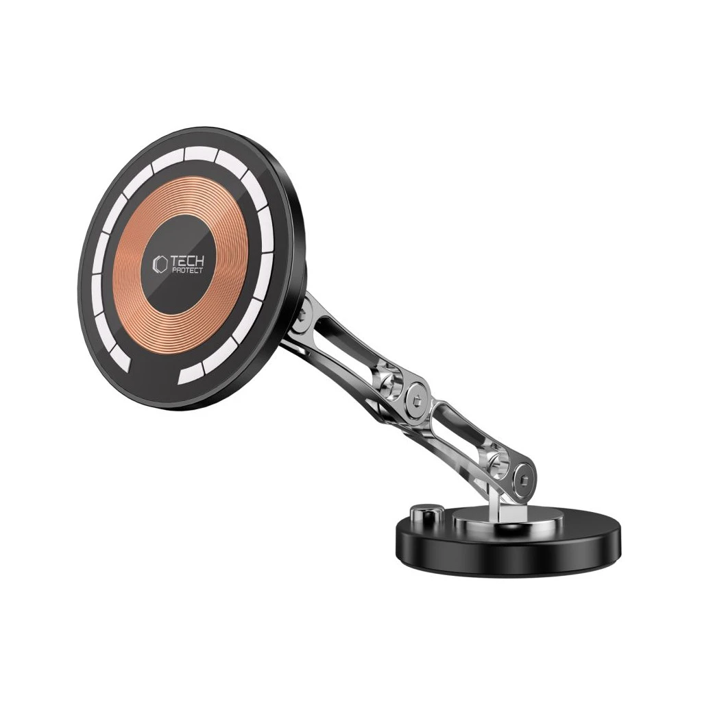 TECH-PROTECT MM15W-V8 mágneses MagSafe műszerfalra szerelhető autós tartó és vezeték nélküli töltő 15W fekete