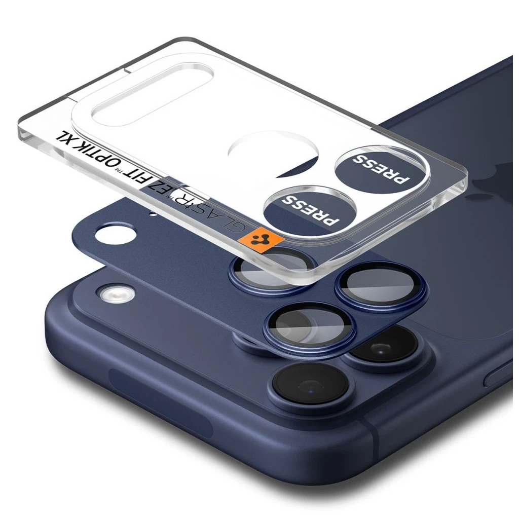 SPIGEN OPTIK PRO XL Glas.Tr „EZ Fit” kameralencse-védő iPhone 17 Pro készülékhez kék