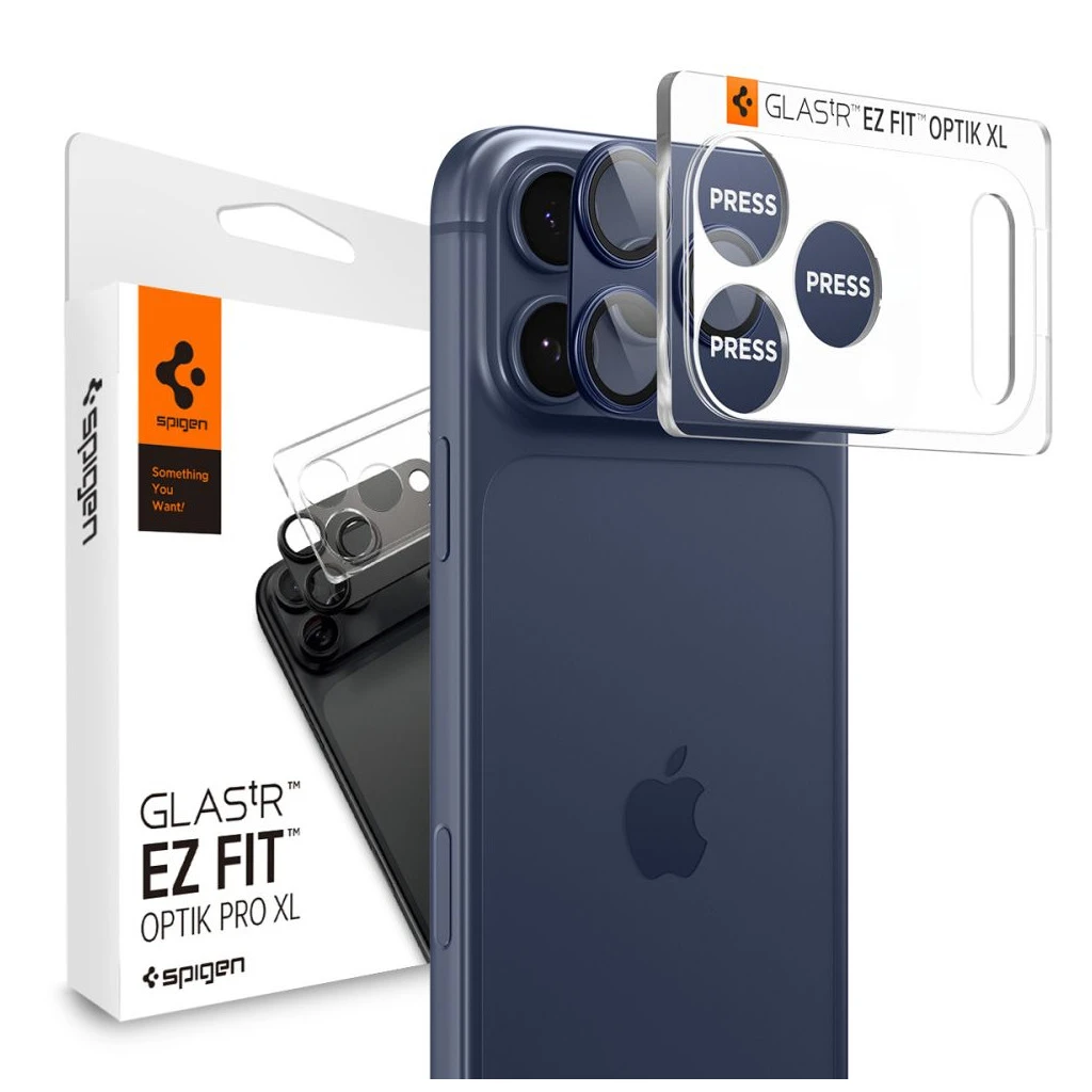 SPIGEN OPTIK PRO XL Glas.Tr „EZ Fit” kameralencse-védő iPhone 17 Pro készülékhez kék