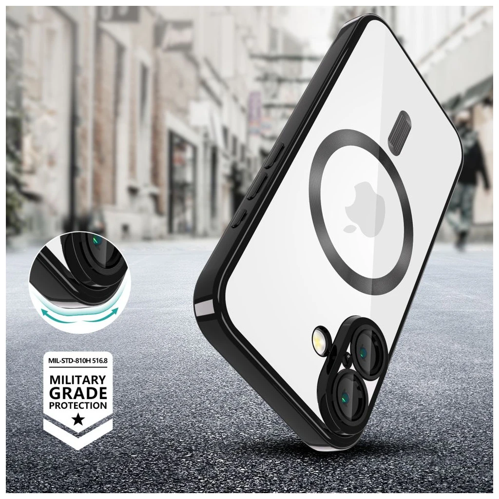 TECH-PROTECT MAGFLEX MAGSAFE iPhone 16 készülékhez tok, fényes fekete