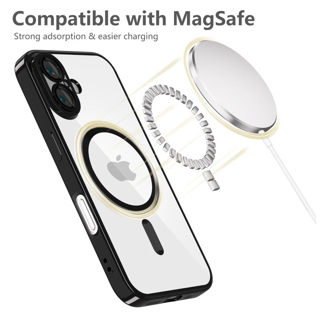 TECH-PROTECT MAGFLEX MAGSAFE iPhone 16 készülékhez tok, fényes fekete