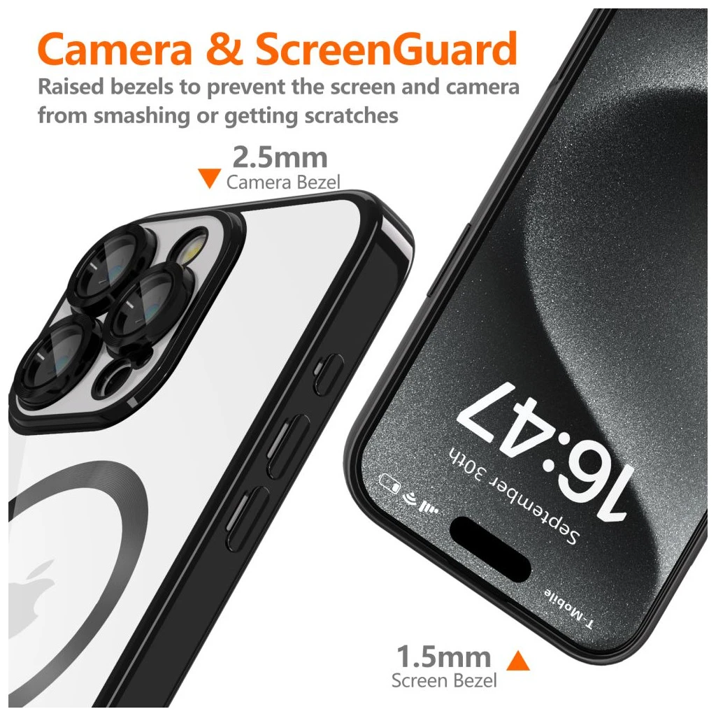 TECH-PROTECT MAGFLEX MAGSAFE iPhone 16 Pro Max tok készülékhez fényes fekete