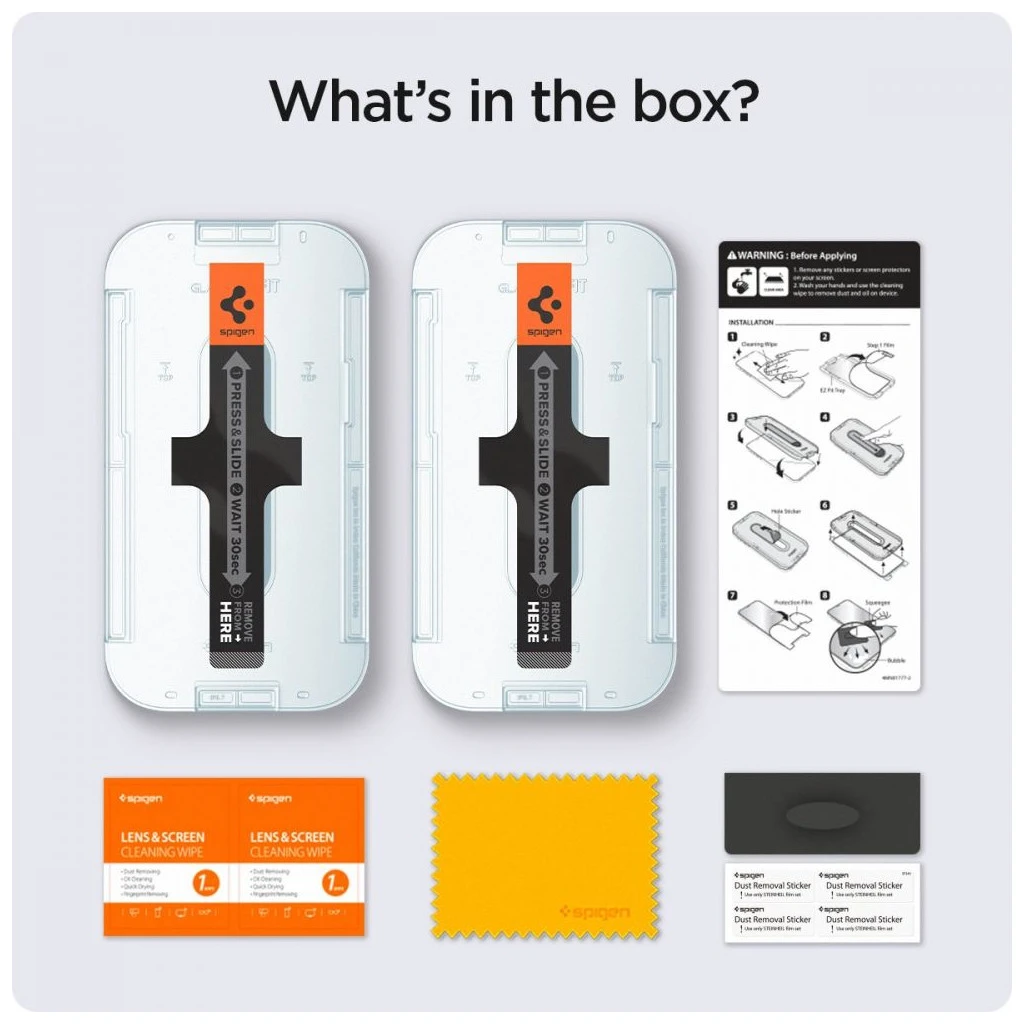 SPIGEN GLAS.TR „EZ FIT” 2-PACK iPhone 13 / 13 Pro / 14 / 16E készülékhez temperált üveg kijelzővédő PRIVACY