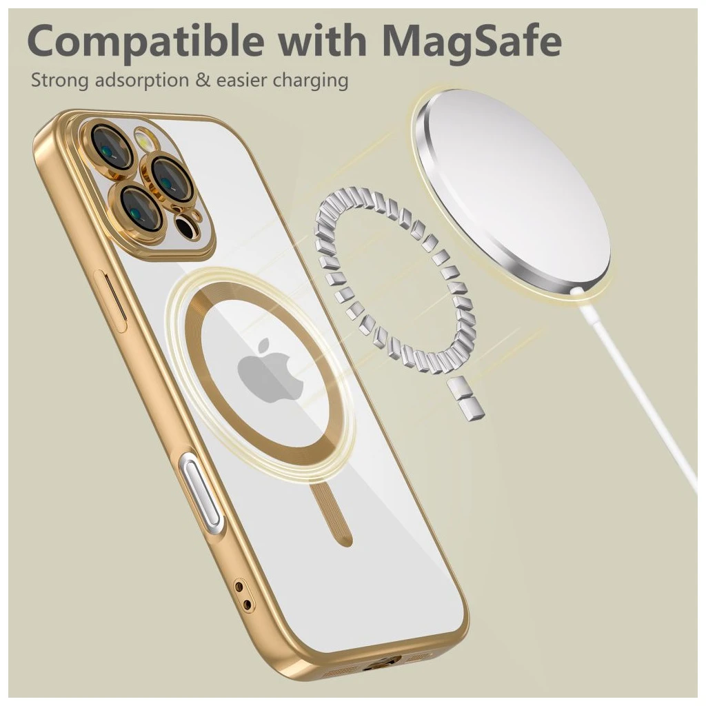 TECH-PROTECT MAGFLEX MAGSAFE iPHONE 16 PRO készülékhez tok csillogó arany