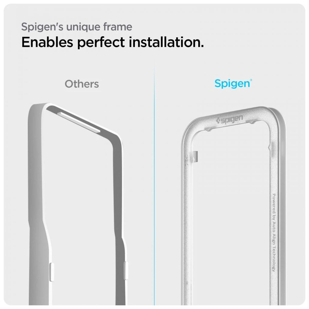 SPIGEN ALM GLASS FC kijelzővédő iPhone 13 / 13 Pro / 14 / 16E készülékhez fekete