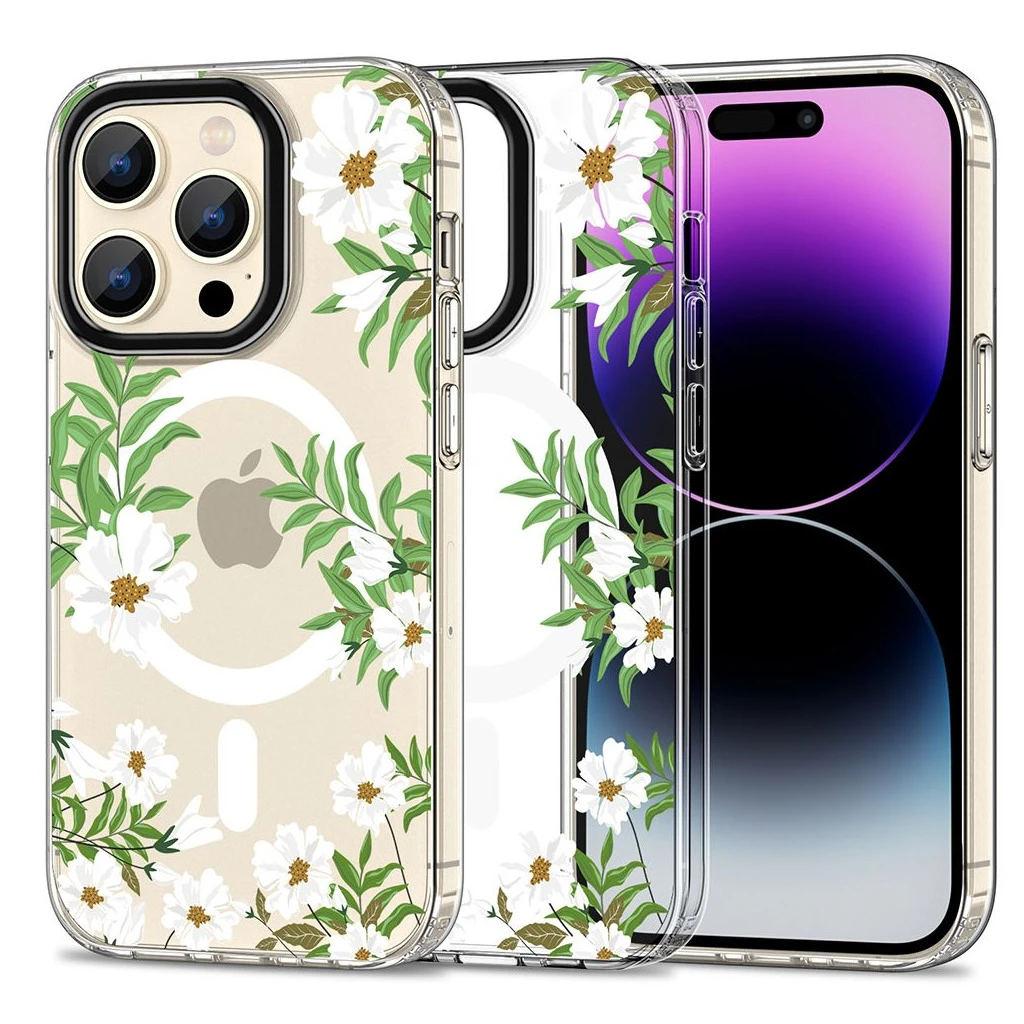 TECH-PROTECT MAGMOOD MAGSAFE iPhone 15 Pro tok készülékhez SPRING DAISY