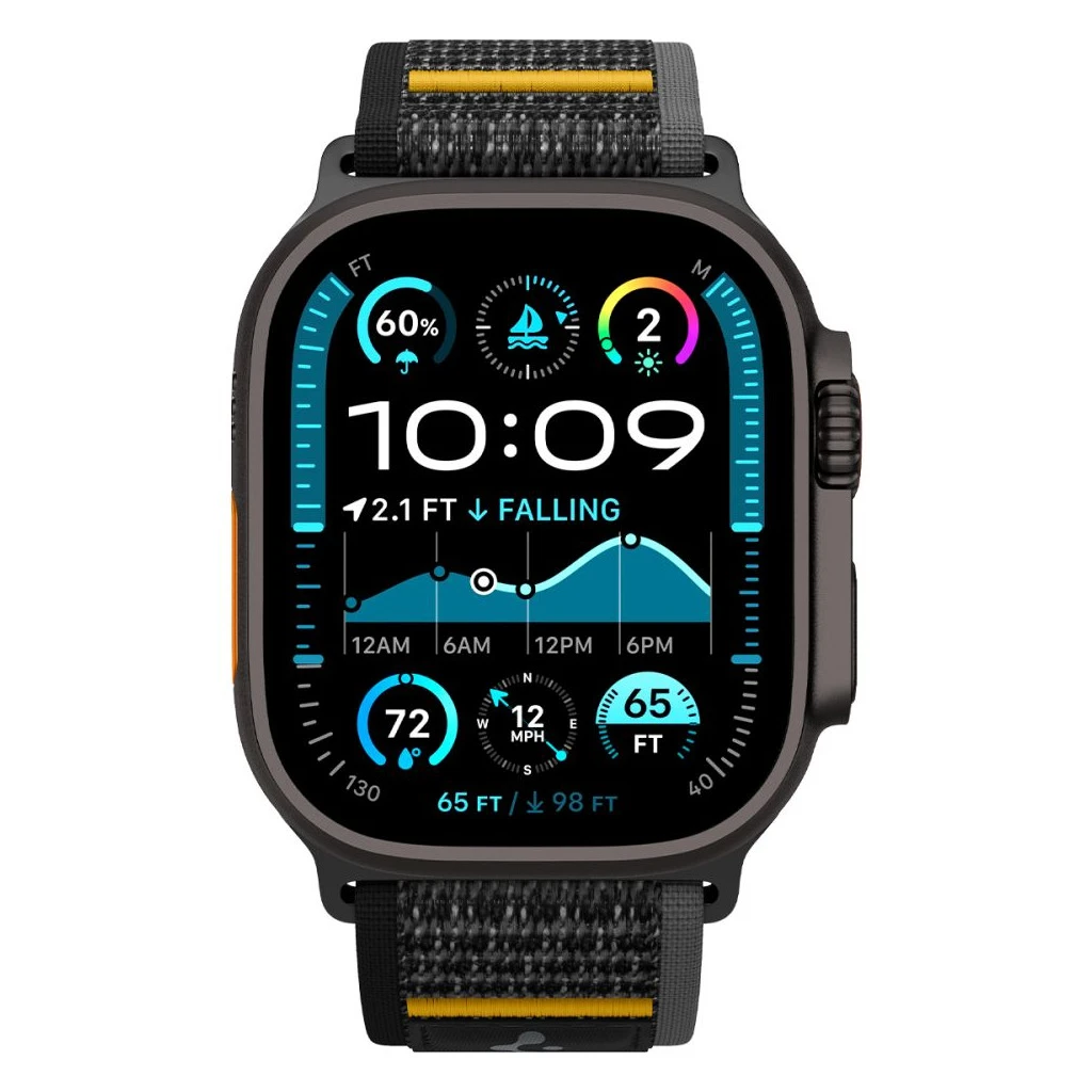 SPIGEN ATHLEX AIR Apple Watch készülékhez 8/9/10/11/SE/ULTRA (44/45/46/49 MM) tok ACTIVE fekete