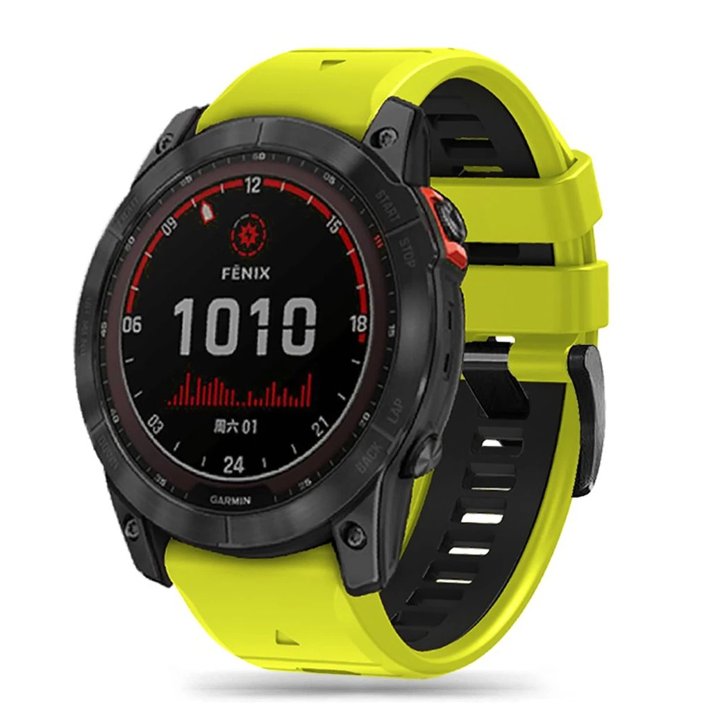 TECH-PROTECT IconBand Pro óraszíj Garmin Fenix 3 / 5X / 3HR / 5X PLUS / 6X / 6X PRO / 7X készülékhez limeszöld/fekete