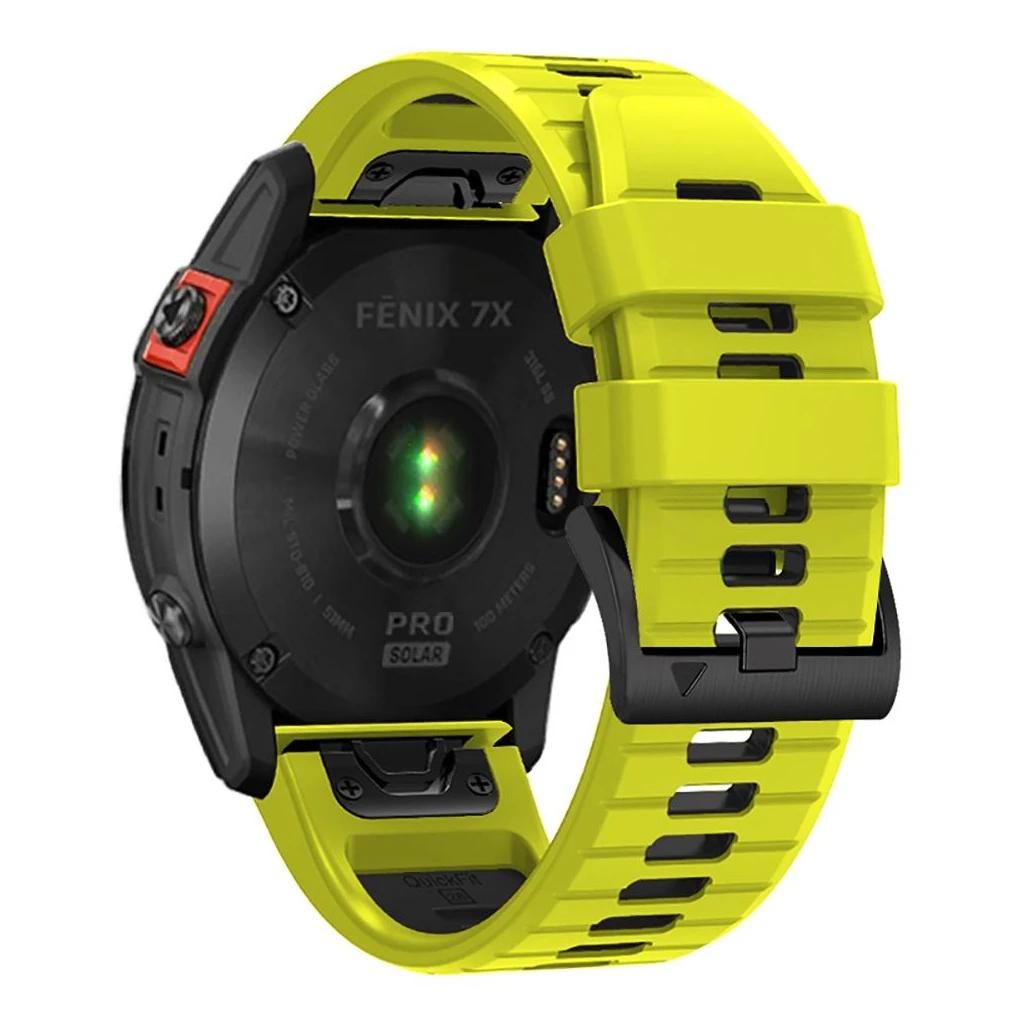 TECH-PROTECT IconBand Pro óraszíj Garmin Fenix 3 / 5X / 3HR / 5X PLUS / 6X / 6X PRO / 7X készülékhez limeszöld/fekete