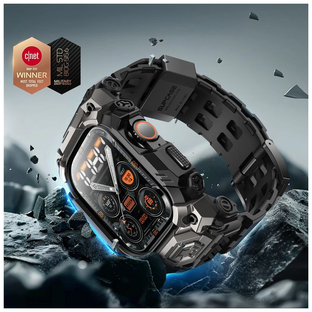 SUPCASE UB ORE Apple Watch Ultra készülékhez tok 1/2/3 (49 MM) fekete