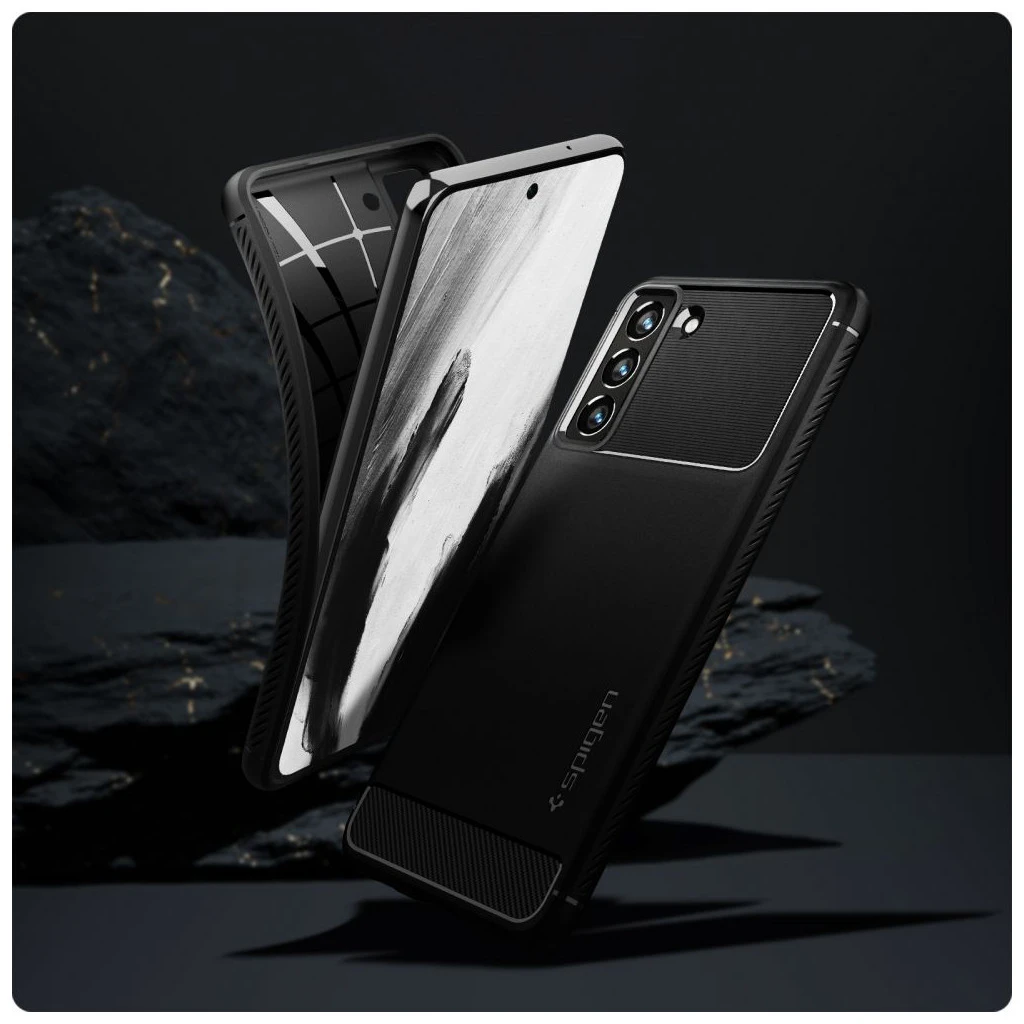 SPIGEN RUGGED ARMOR Samsung Galaxy S21 FE készülékhez tok matt fekete