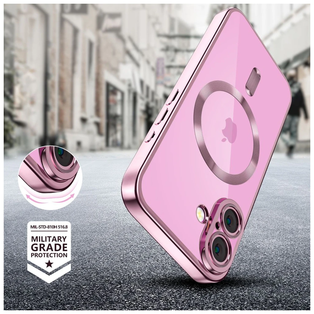 TECH-PROTECT MAGFLEX MAGSAFE iPhone 16 készülékhez tok fényes rózsaszín