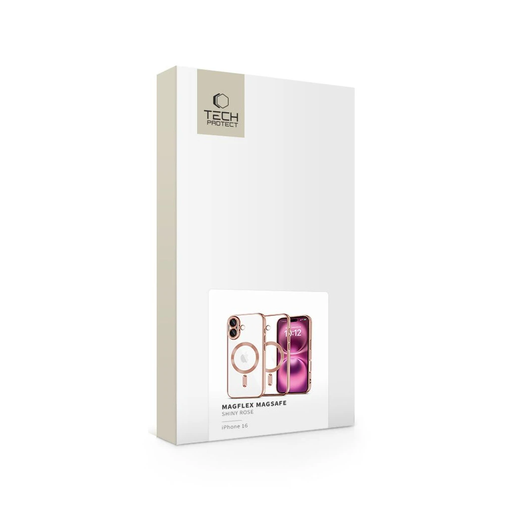 TECH-PROTECT MAGFLEX MAGSAFE iPhone 16 készülékhez tok fényes rózsaszín