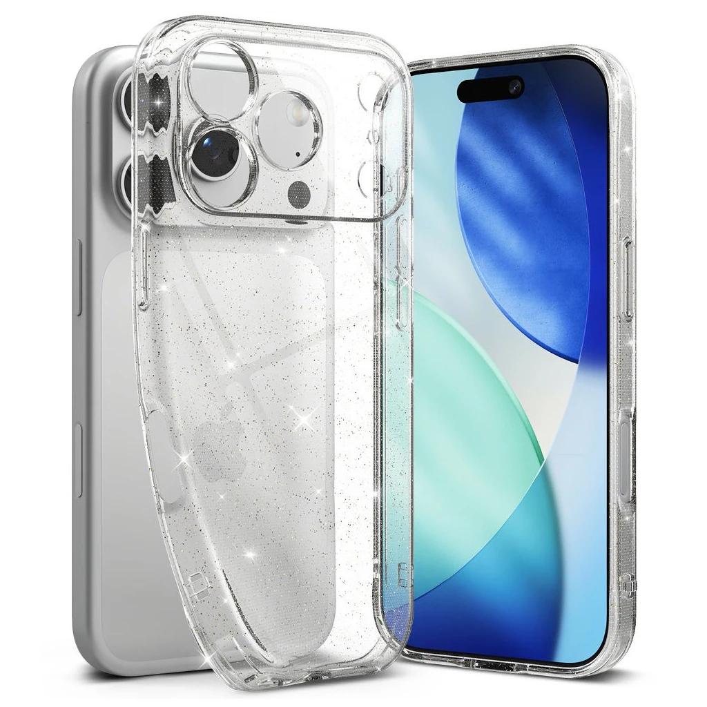RINGKE AIR iPhone 17 Pro Max készülékhez tok Glitter Clear