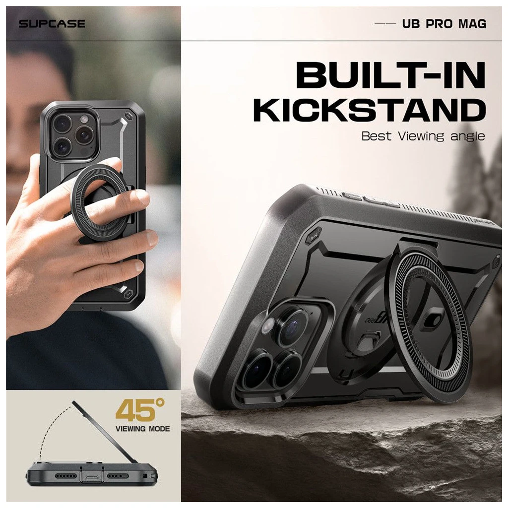SUPCASE UB PRO MAG MAGSAFE IPHONE 16 PRO MAX készülékhez tok fekete