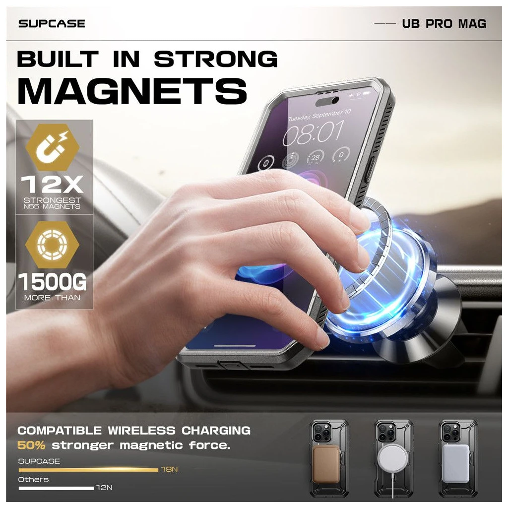 SUPCASE UB PRO MAG MAGSAFE IPHONE 16 PRO MAX készülékhez tok fekete