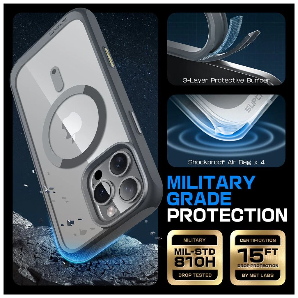 SUPCASE UB MAG MAGSAFE iPhone 16 Pro Max készülékhez tok szürke