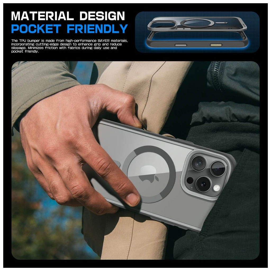 SUPCASE UB MAG MAGSAFE iPhone 16 Pro Max készülékhez tok szürke