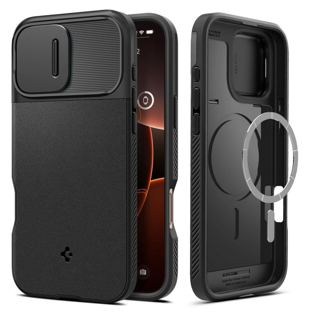 SPIGEN OPTIK ARMOR MAG MAGSAFE iPhone 16 Pro Max készülékhez tok fekete