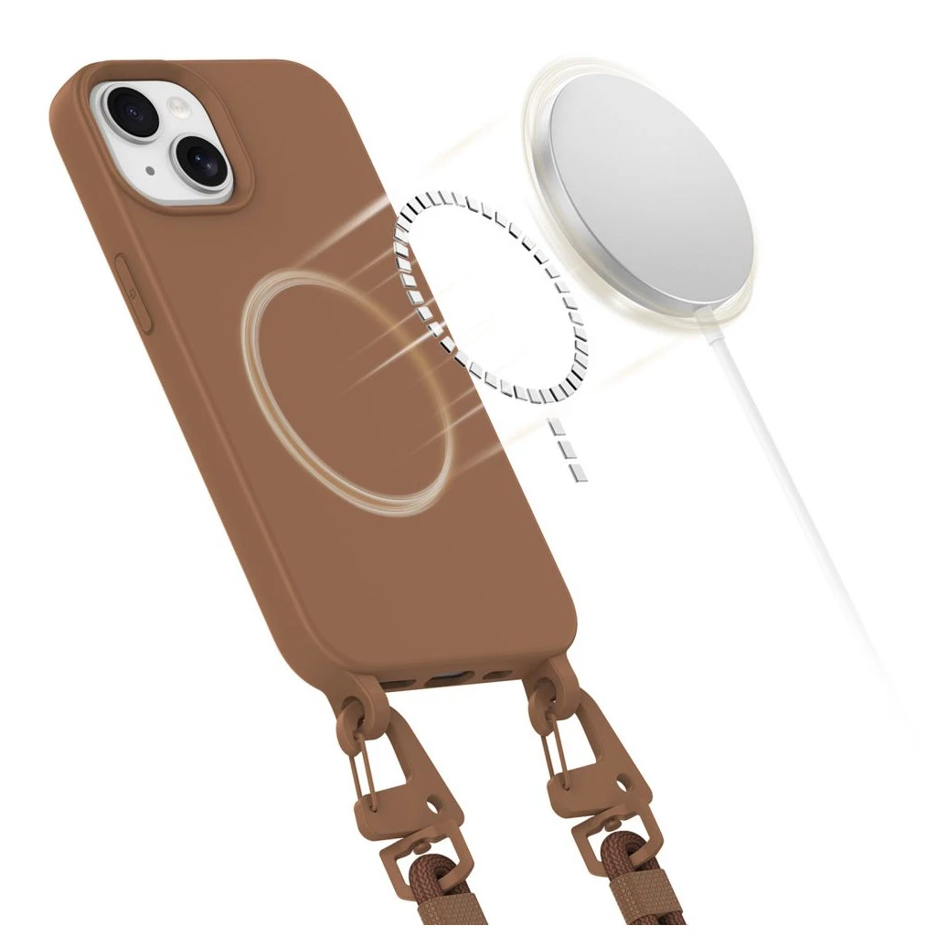TECH-PROTECT MAGNECKLACE MAGSAFE IPHONE 13 készülékhez tok csokoládébarna