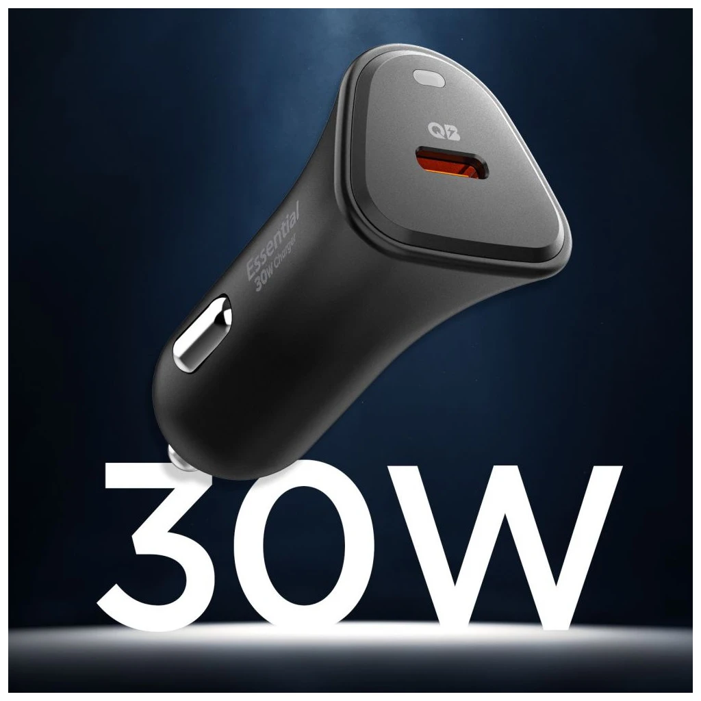 SPIGEN ESSENTIAL EV301 1-PORT autós töltő 30W fekete