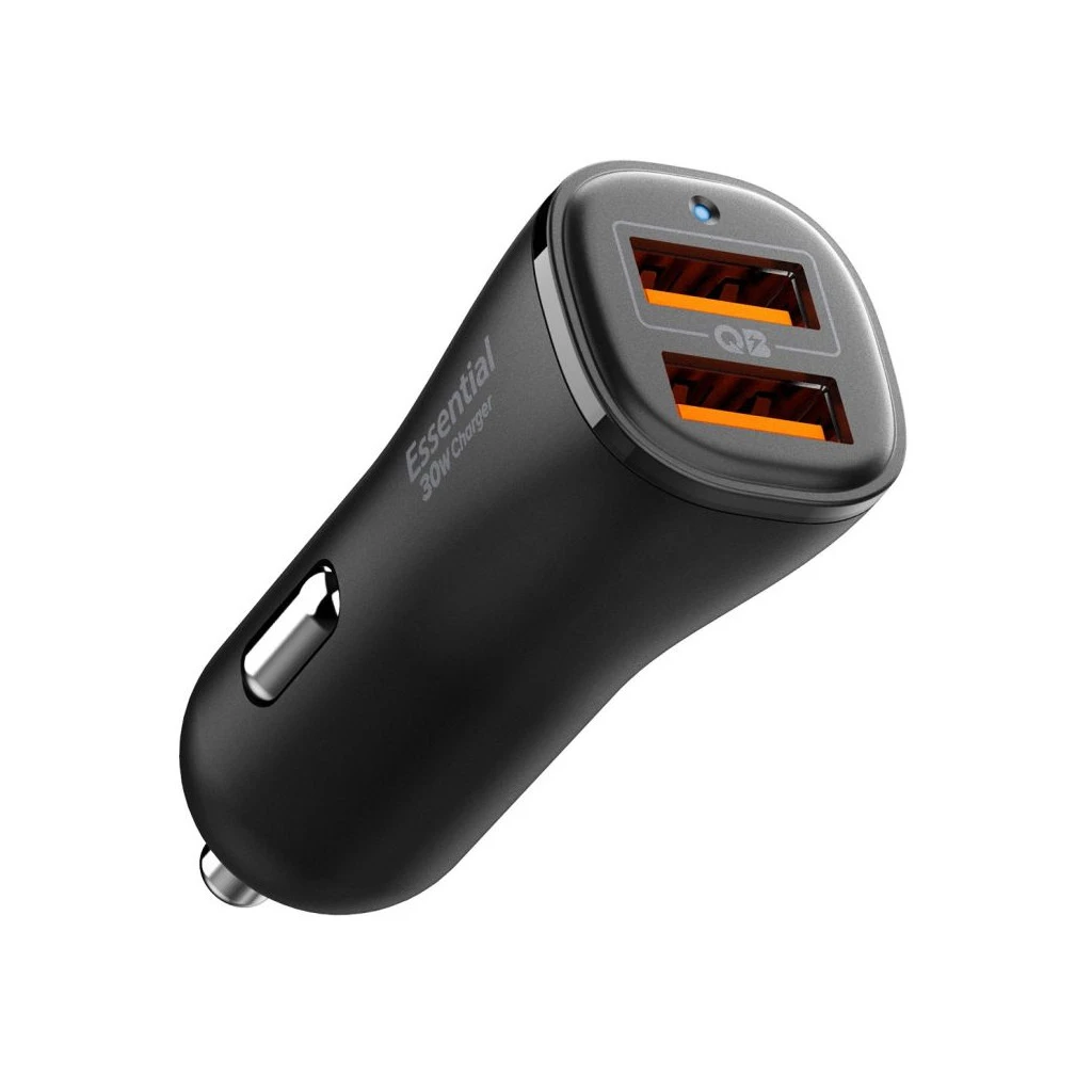 SPIGEN ESSENTIAL EV302 2-PORT autós töltő 30W fekete