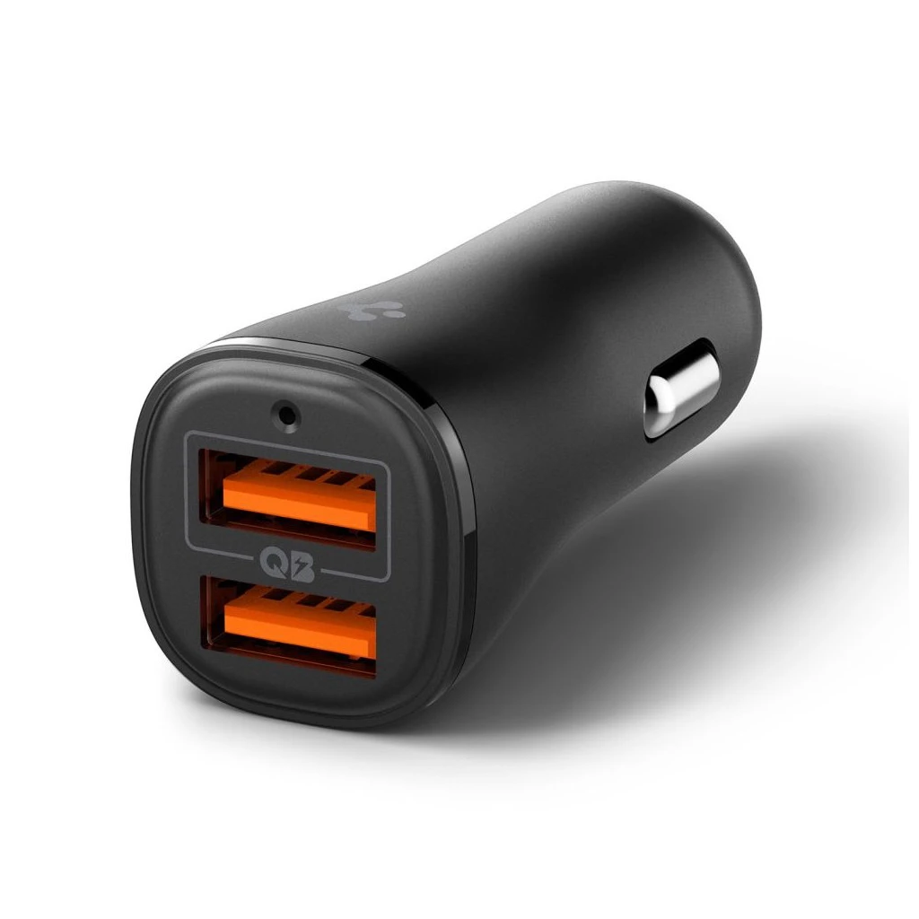 SPIGEN ESSENTIAL EV302 2-PORT autós töltő 30W fekete