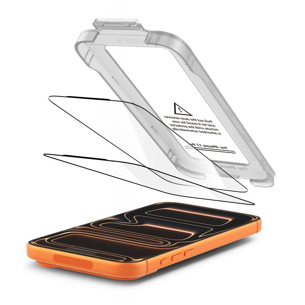 Tech-Protect Quick Set+ 2-PACK iPhone 17 Pro készülékhez temperált üveg kijelzővédő fekete