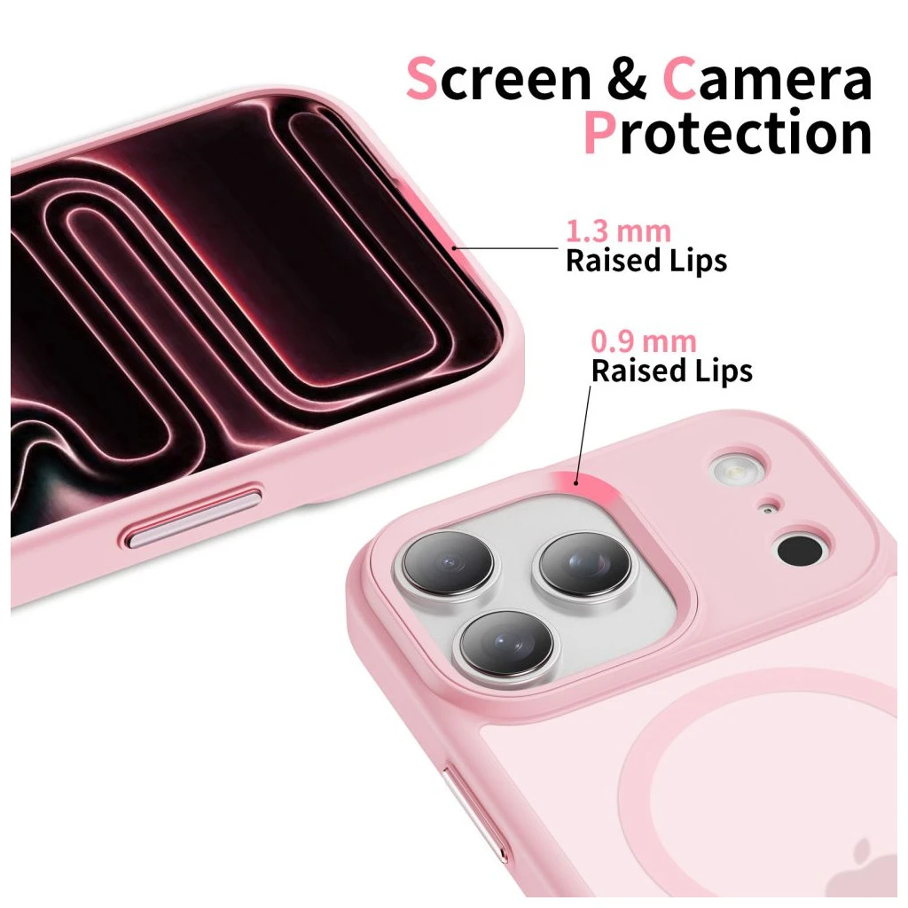 TECH-PROTECT MAGMAT MAGSAFE iPhone 17 Pro készülékhez tok, matt rózsaszín