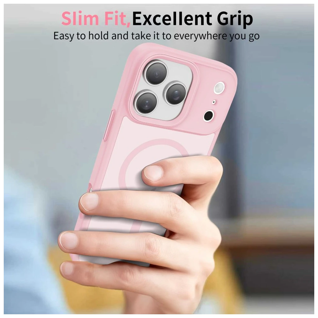 TECH-PROTECT MAGMAT MAGSAFE iPhone 17 Pro készülékhez tok, matt rózsaszín