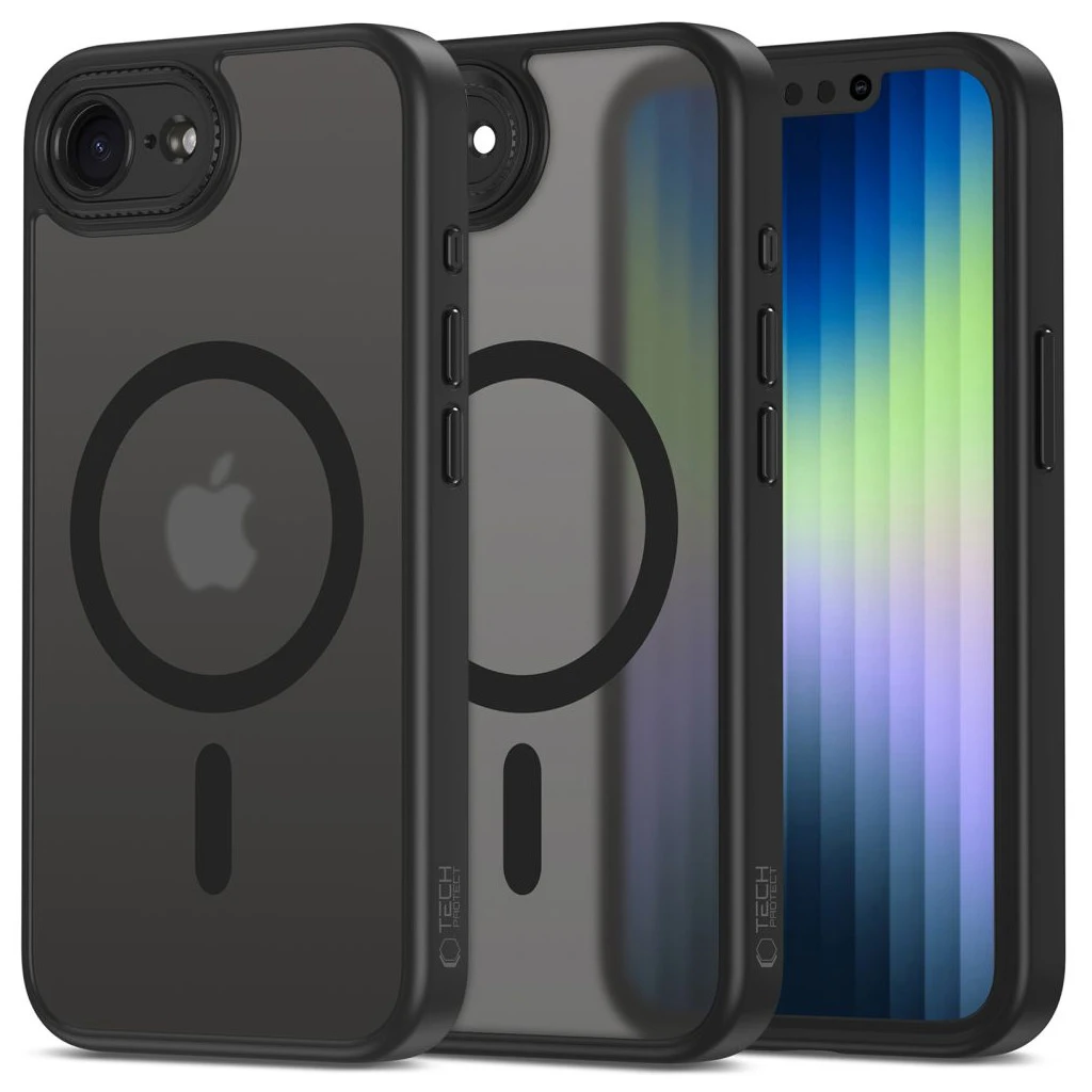 TECH-PROTECT MAGCAM MAGSAFE iPhone 16E készülékhez tok matt fekete
