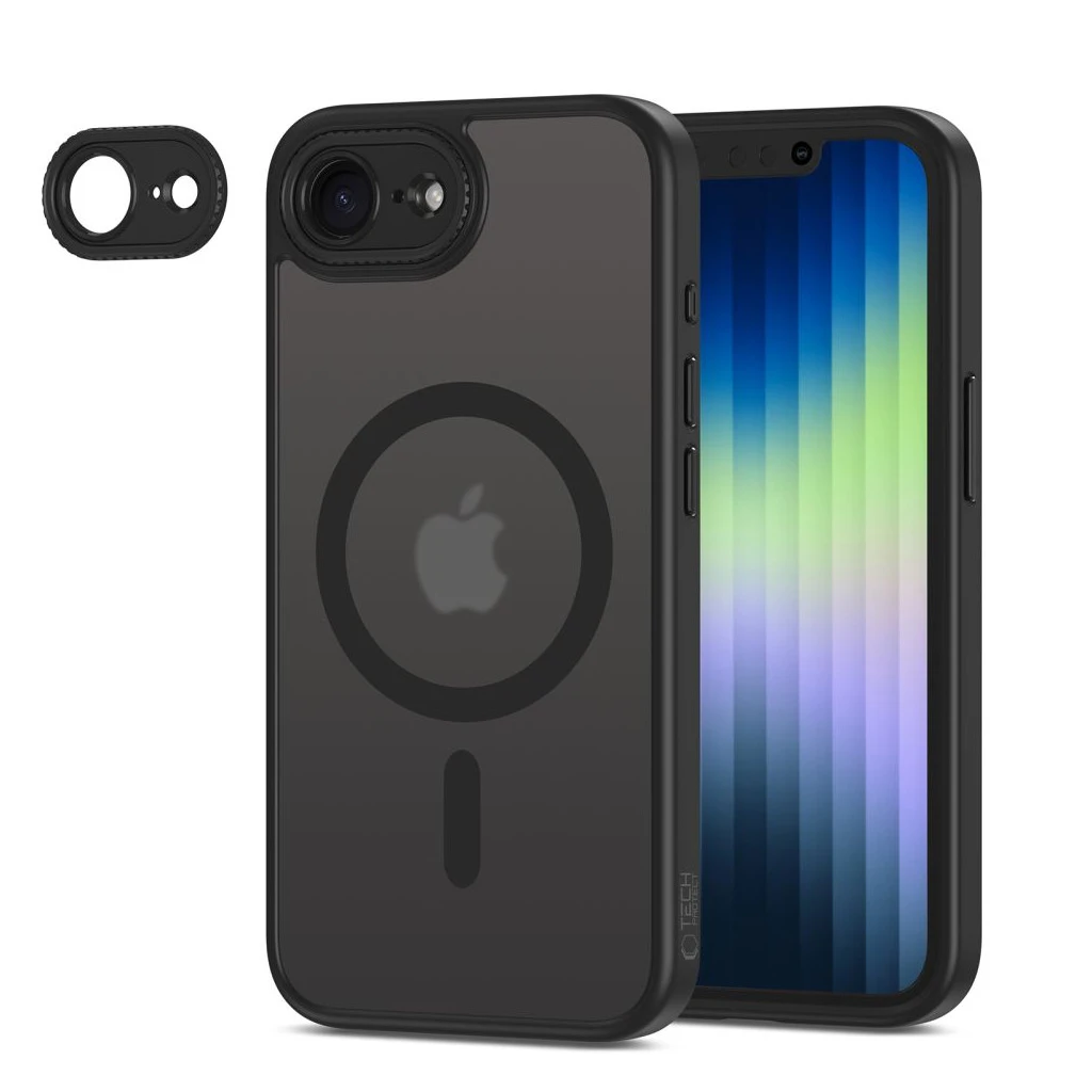 TECH-PROTECT MAGCAM MAGSAFE iPhone 16E készülékhez tok matt fekete