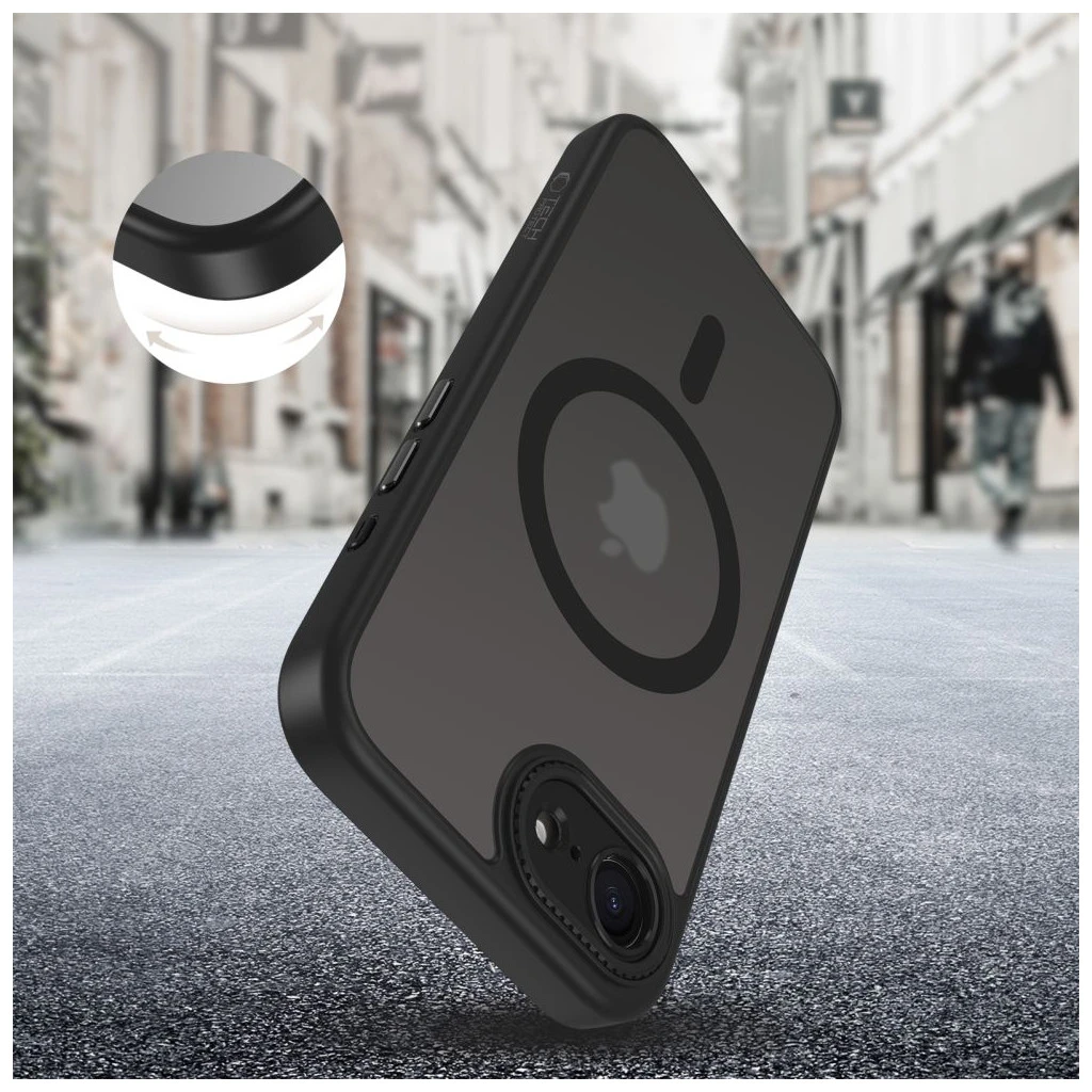 TECH-PROTECT MAGCAM MAGSAFE iPhone 16E készülékhez tok matt fekete