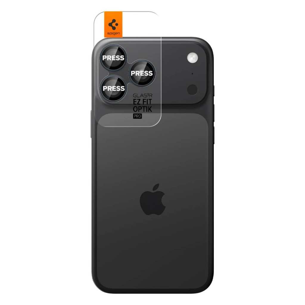 SPIGEN OPTIK PRO GLAS.TR „EZ FIT” kameravédő 2-PACK iPhone 14 Pro / Max, 15 Pro / Max, 16 Pro / Max, 17 Pro / Max készülékhez kék titán