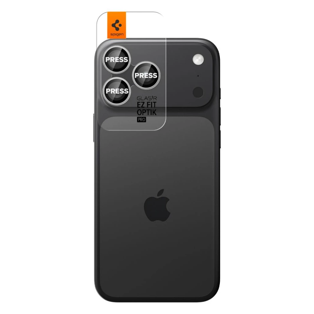 Spigen Optik Pro Glas.TR „EZ FIT” kameravédő 2-PACK iPhone 14 Pro / Max / 15 Pro / Max / 16 Pro / Max / 17 Pro / Max készülékhez ezüst
