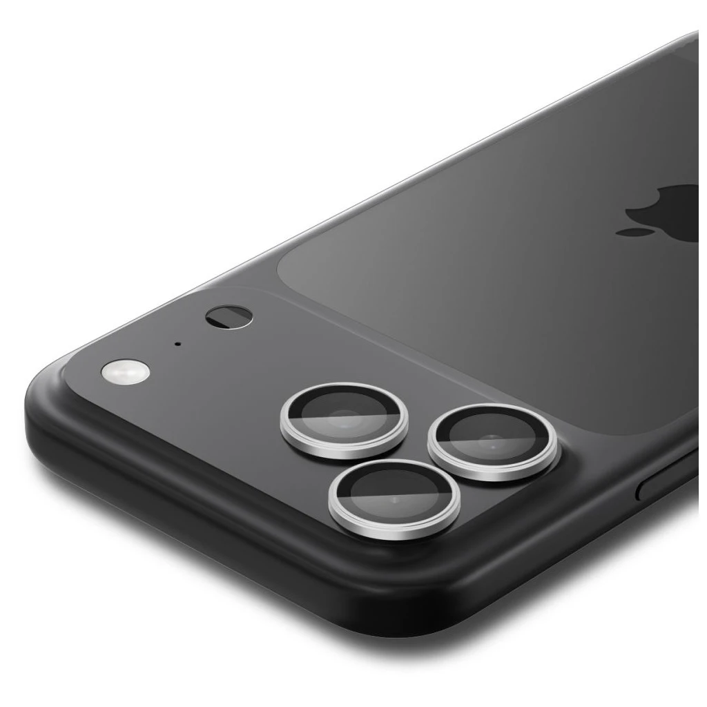 Spigen Optik Pro Glas.TR „EZ FIT” kameravédő 2-PACK iPhone 14 Pro / Max / 15 Pro / Max / 16 Pro / Max / 17 Pro / Max készülékhez ezüst