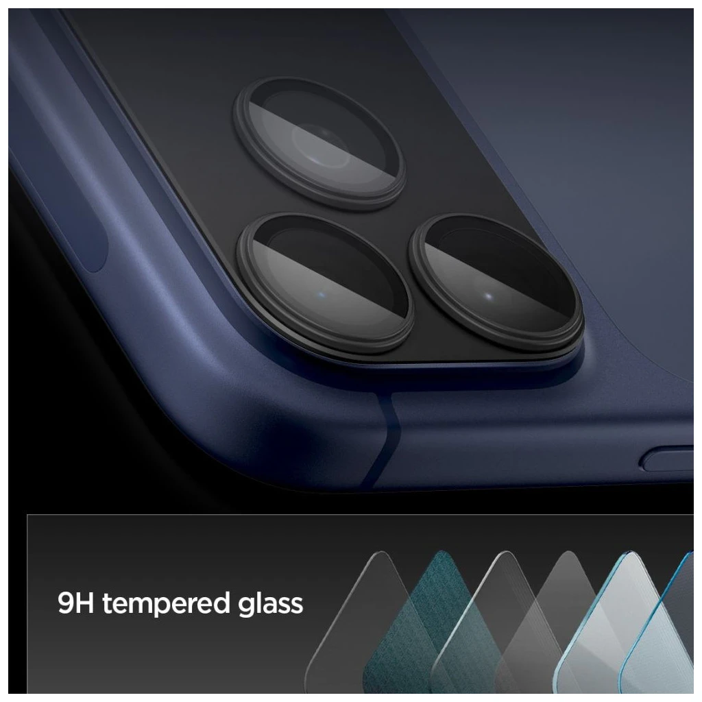 Spigen Optik Pro XL GLAS.TR „EZ FIT” kamera védő iPhone 17 Pro készülékhez fekete